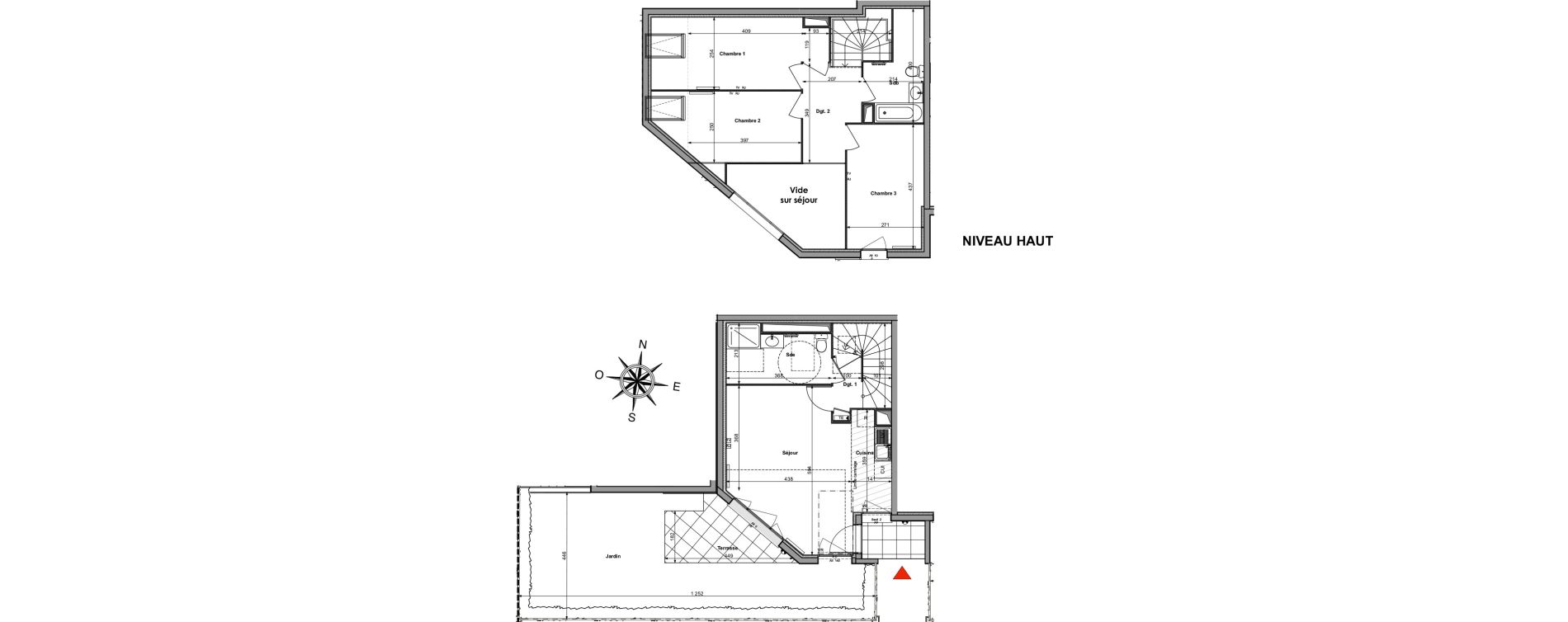 Duplex T4 de 82,73 m2 &agrave; Saint-R&eacute;my-L&egrave;s-Chevreuse Centre