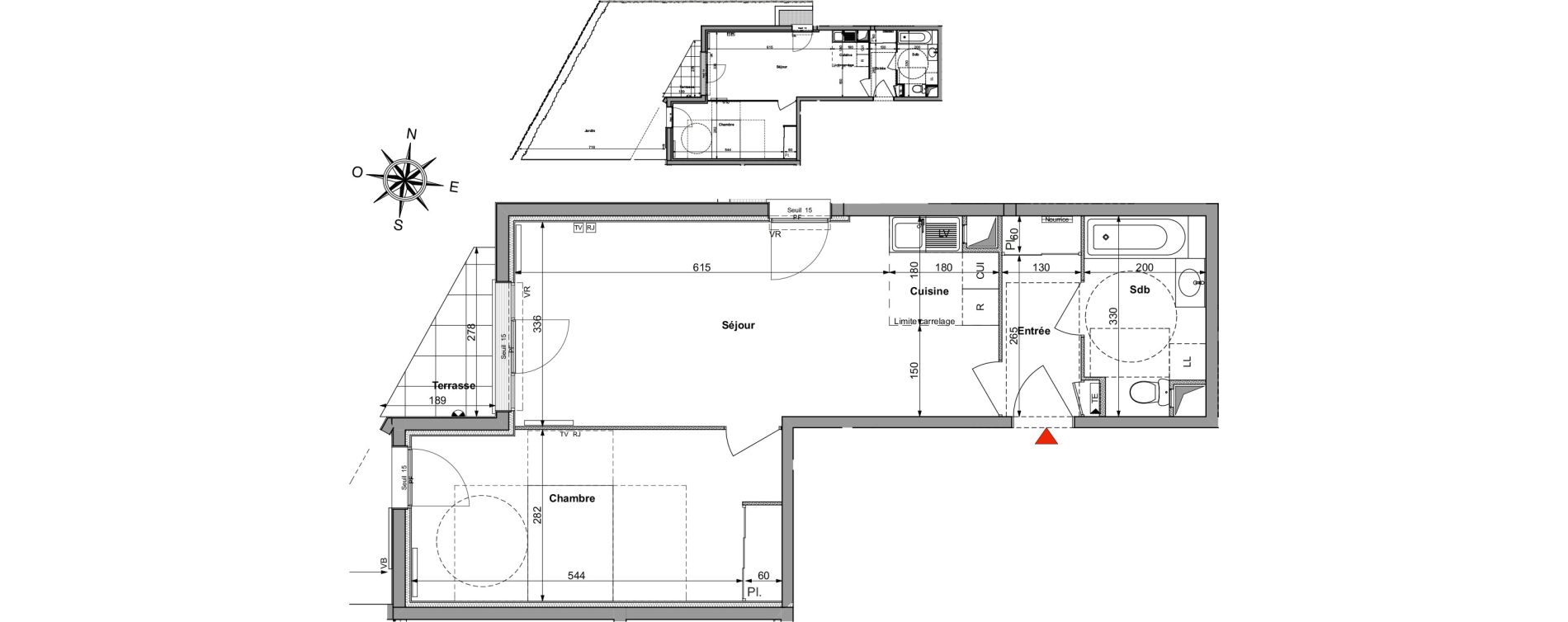 Appartement T2 de 53,29 m2 &agrave; Saint-R&eacute;my-L&egrave;s-Chevreuse Centre