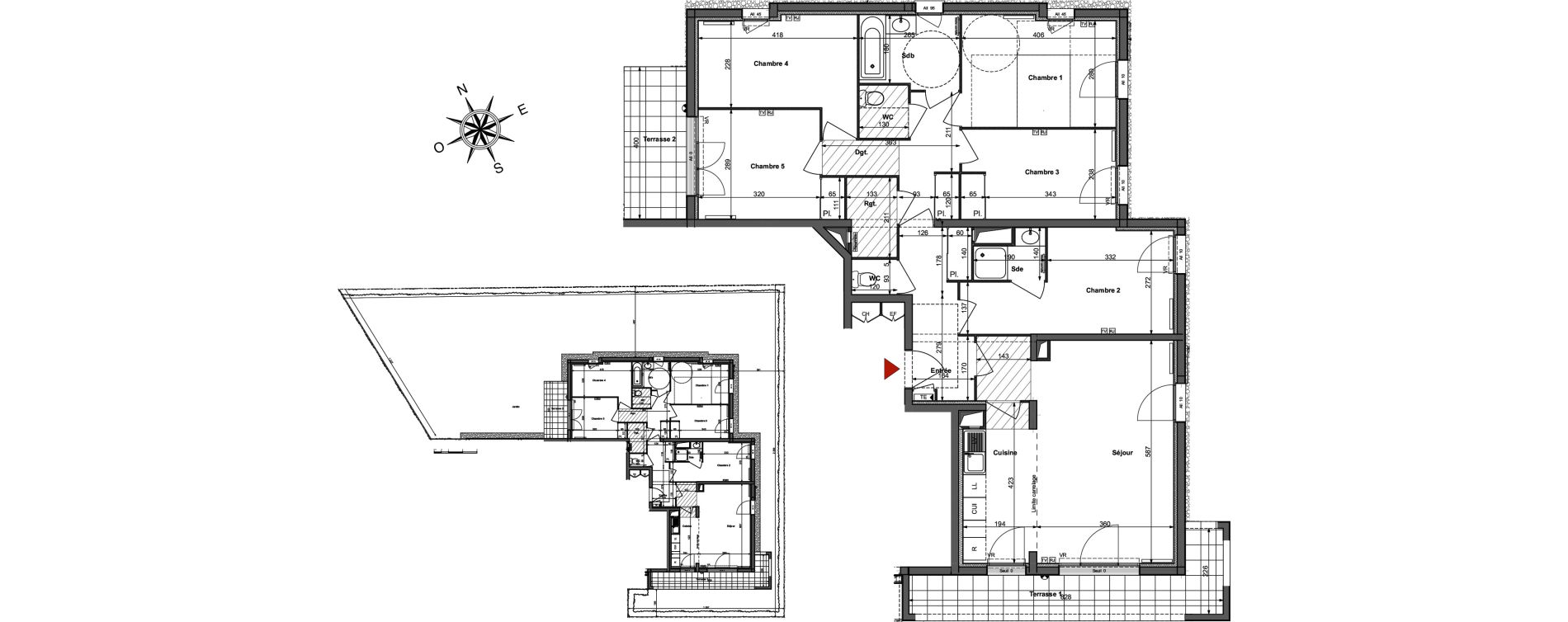 Appartement T5 de 113,26 m2 à Saint-Rémy-Lès-Chevreuse Centre