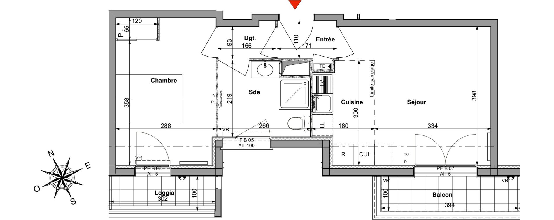 Appartement T2 de 40,11 m2 &agrave; Saint-R&eacute;my-L&egrave;s-Chevreuse Centre