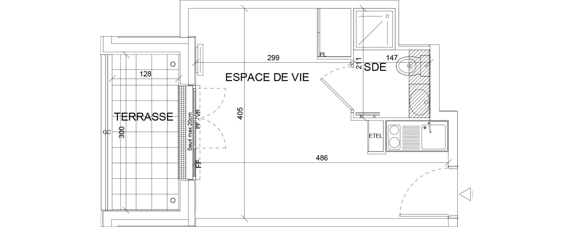 Appartement T1 de 18,05 m2 &agrave; Sartrouville La vaudoire