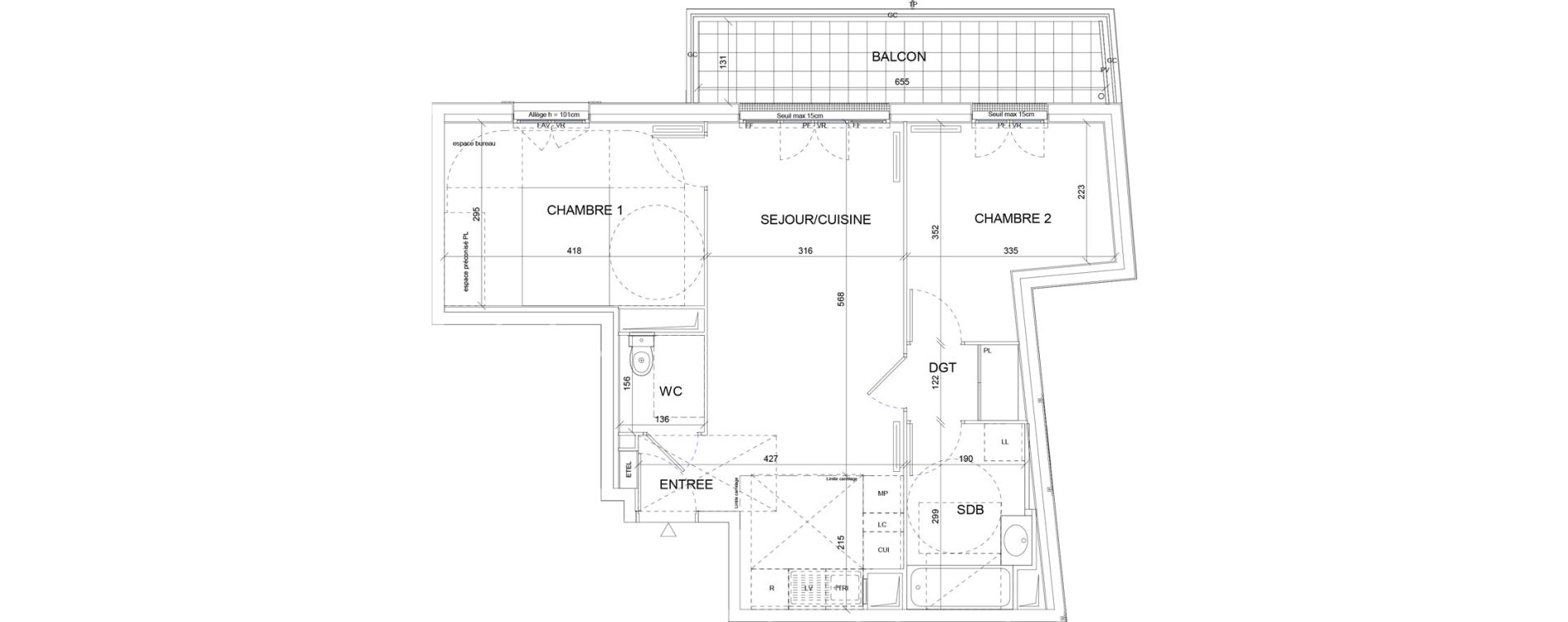 Appartement T3 de 56,83 m2 &agrave; Sartrouville La vaudoire