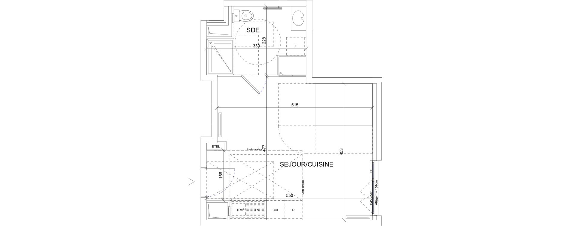 Appartement T1 de 30,79 m2 &agrave; Sartrouville La vaudoire