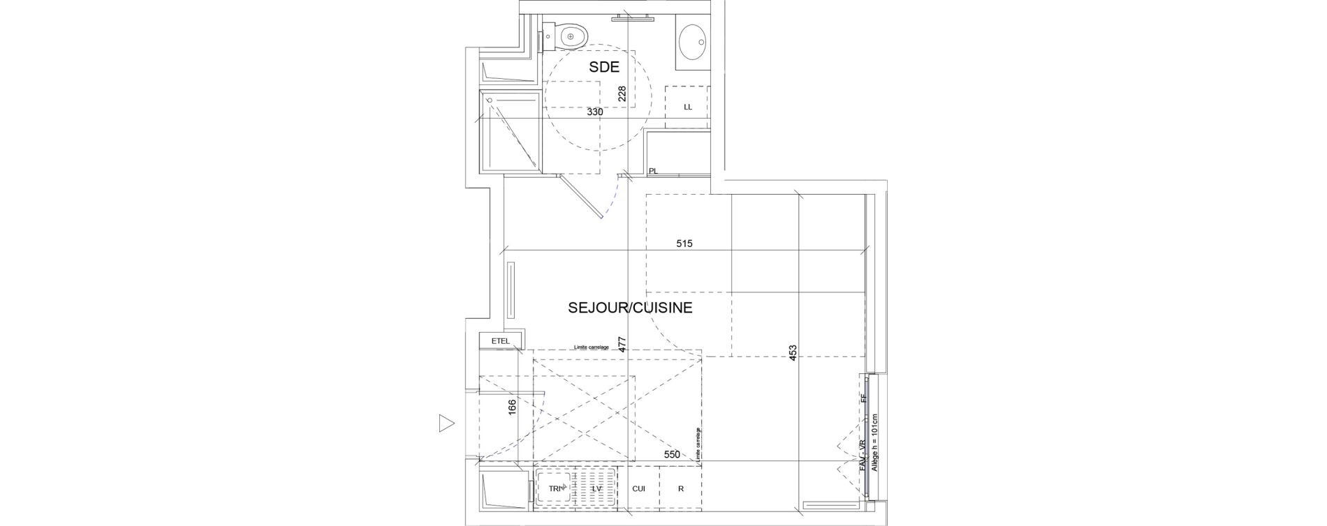 Appartement T1 de 30,79 m2 &agrave; Sartrouville La vaudoire