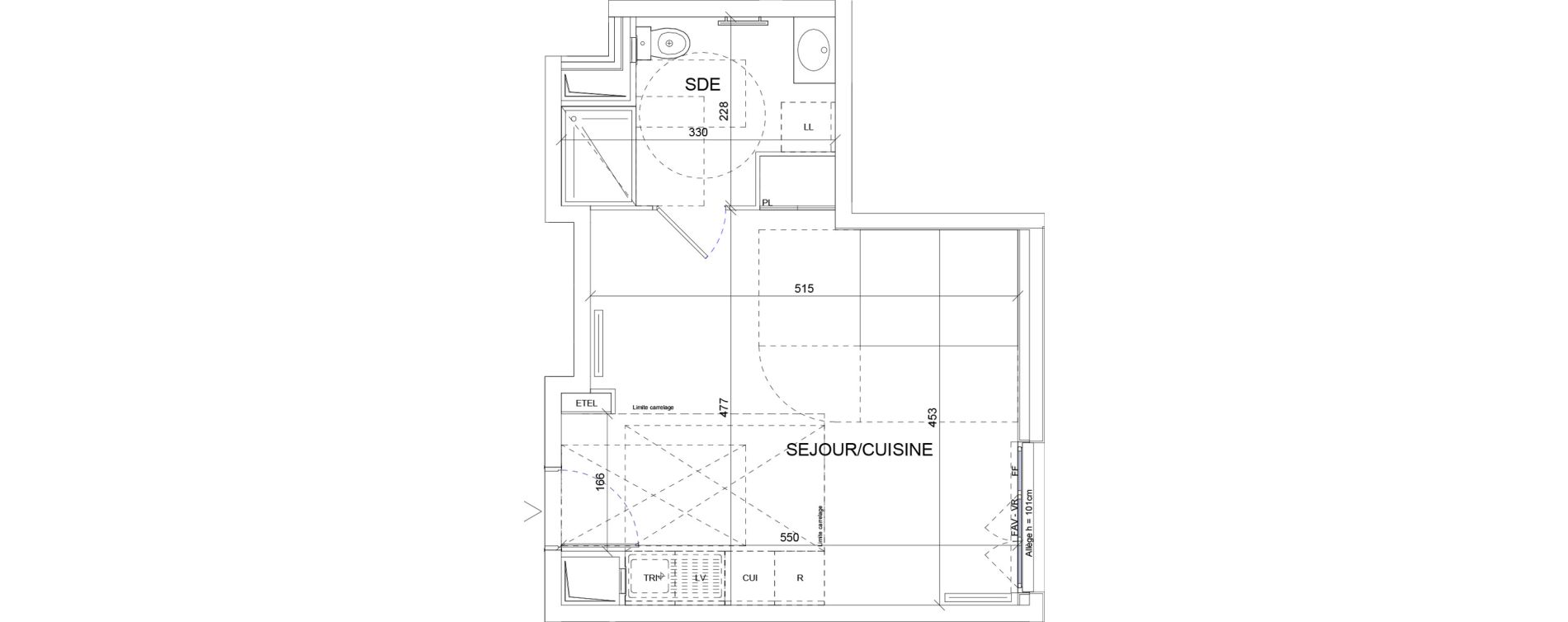 Appartement T1 de 30,79 m2 &agrave; Sartrouville La vaudoire