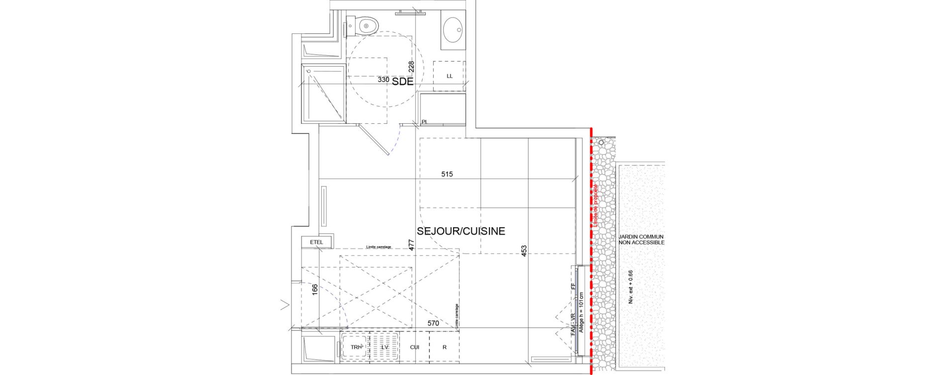 Appartement T1 de 30,79 m2 &agrave; Sartrouville La vaudoire