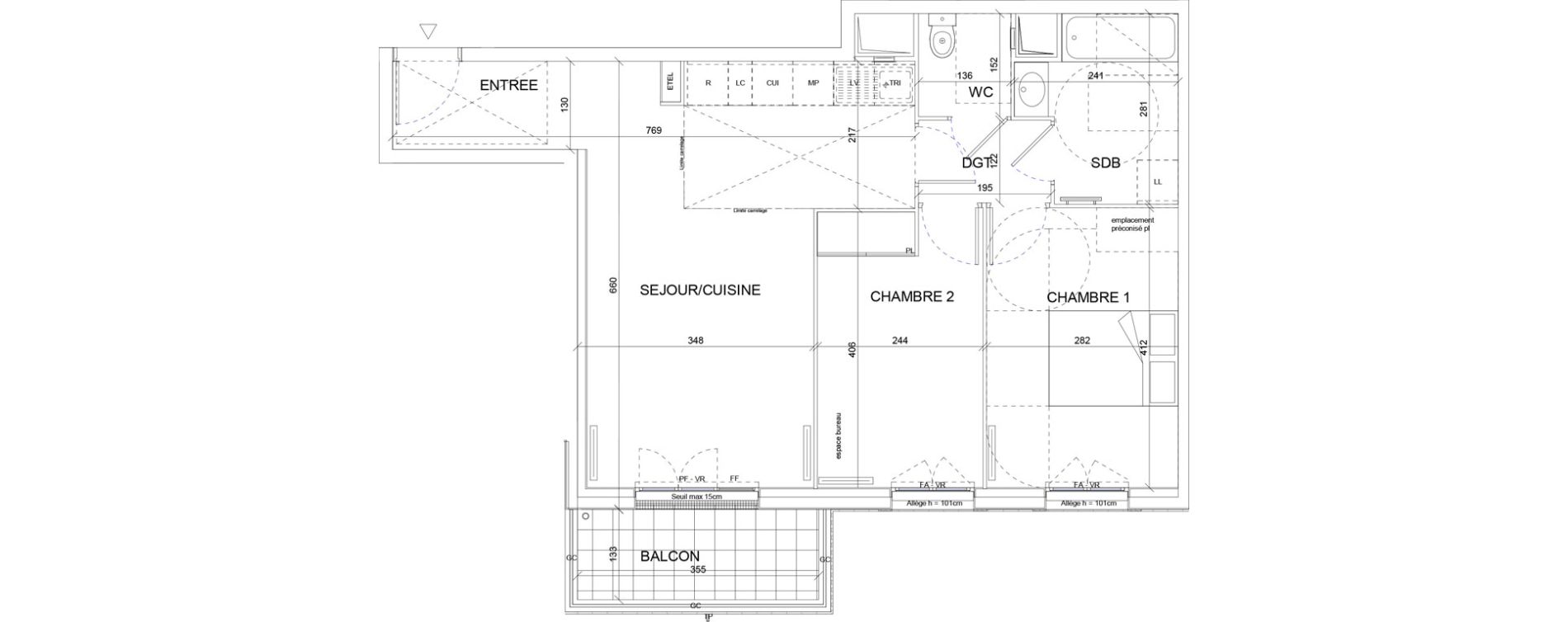 Appartement T3 de 59,20 m2 &agrave; Sartrouville La vaudoire