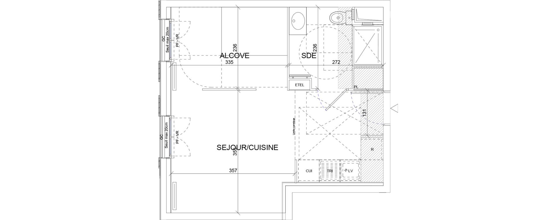 Studio de 32,79 m2 &agrave; Sartrouville La vaudoire