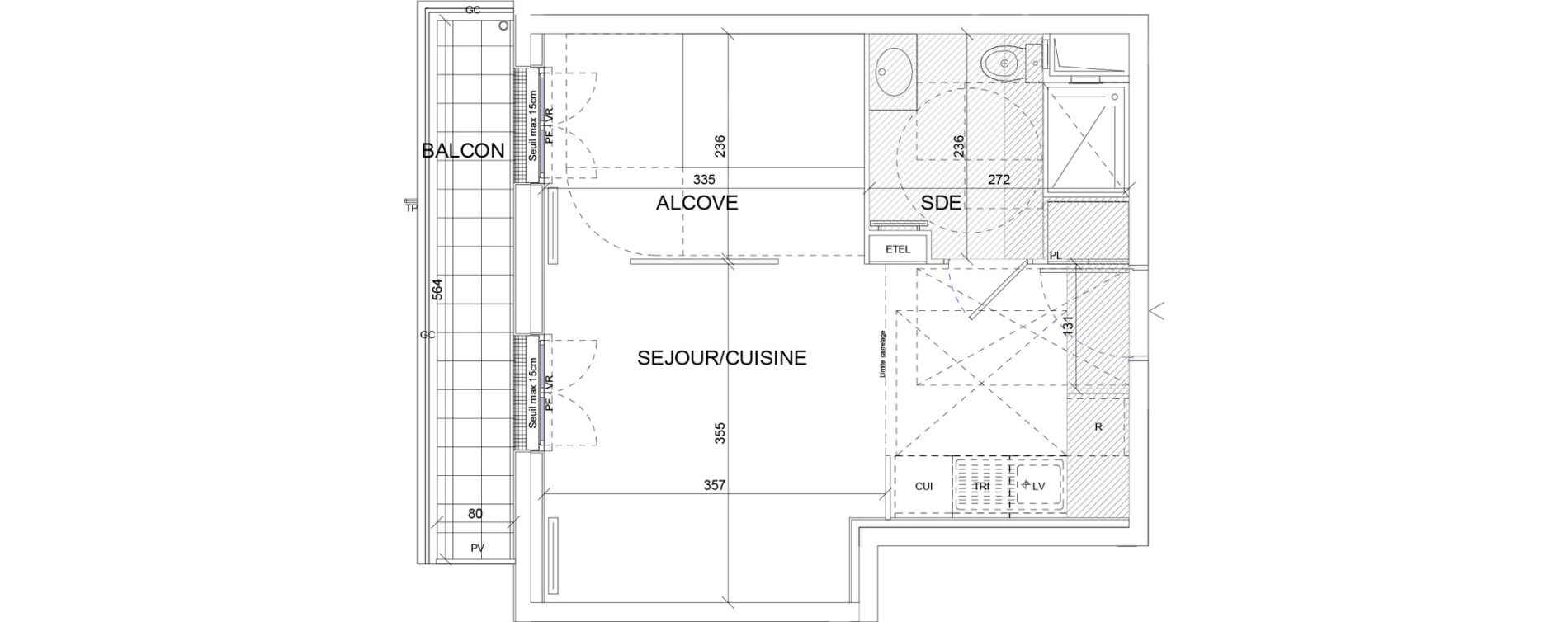 Studio de 32,79 m2 &agrave; Sartrouville La vaudoire