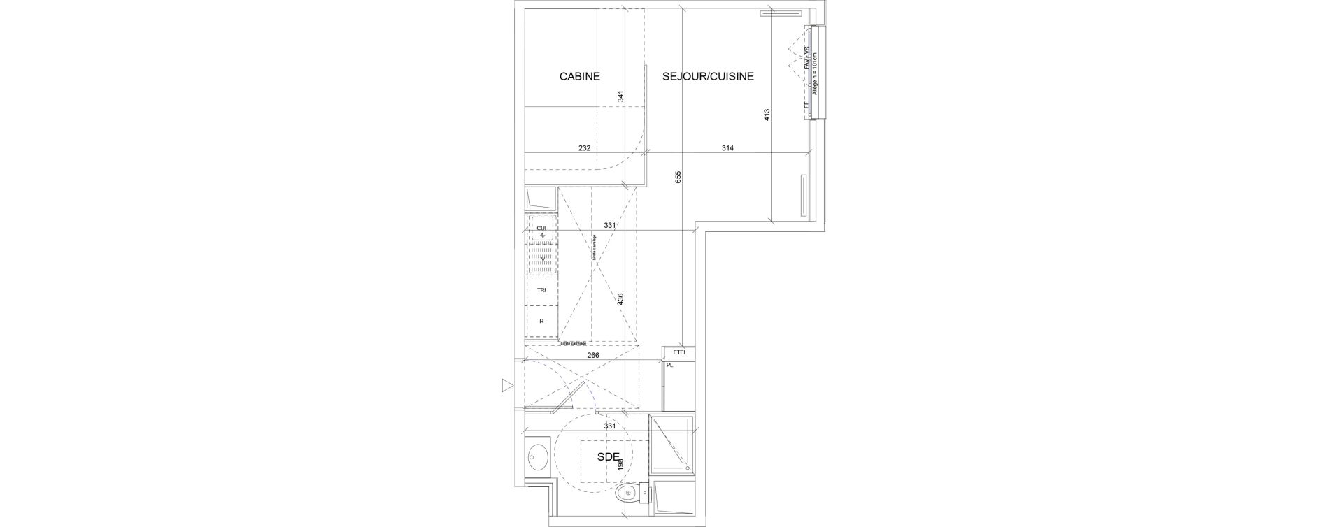 Studio de 39,54 m2 &agrave; Sartrouville La vaudoire