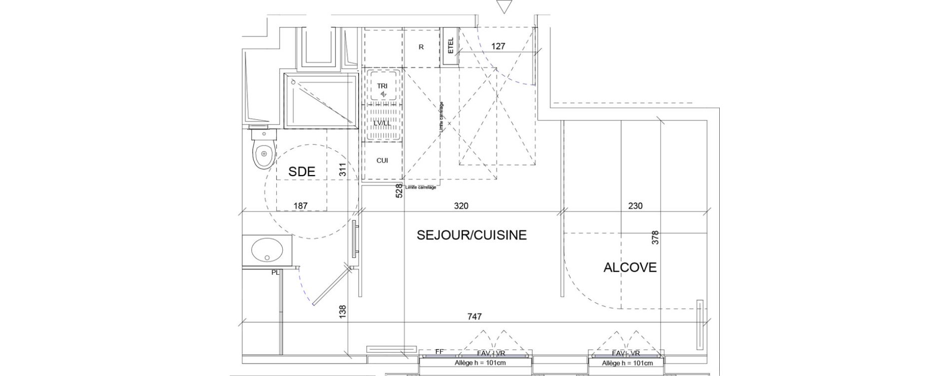 Studio de 32,70 m2 &agrave; Sartrouville La vaudoire