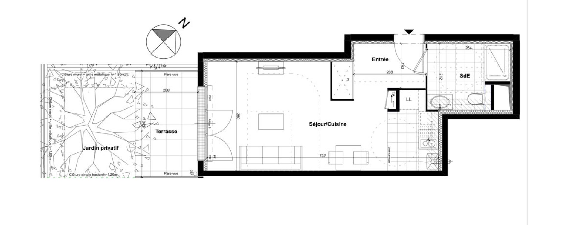 Appartement T1 de 31,20 m2 &agrave; Sartrouville Les dix arpents