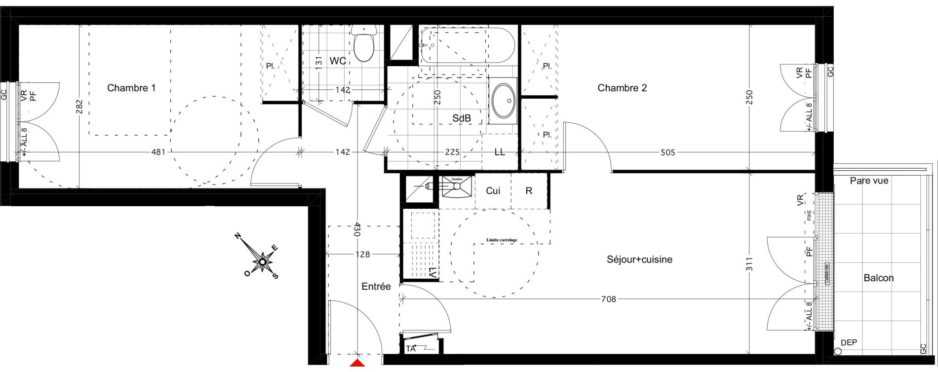 Appartement T3 de 60,55 m2 &agrave; Sartrouville Les dix arpents