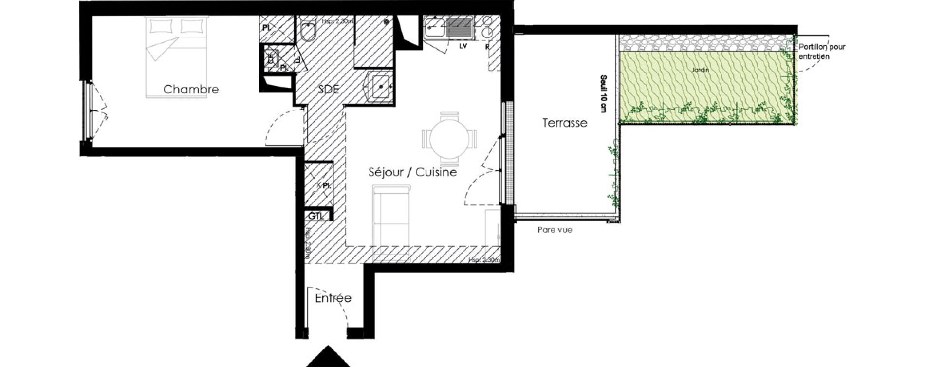 Appartement T2 de 41,43 m2 &agrave; Sartrouville Le fresnay vieux pays