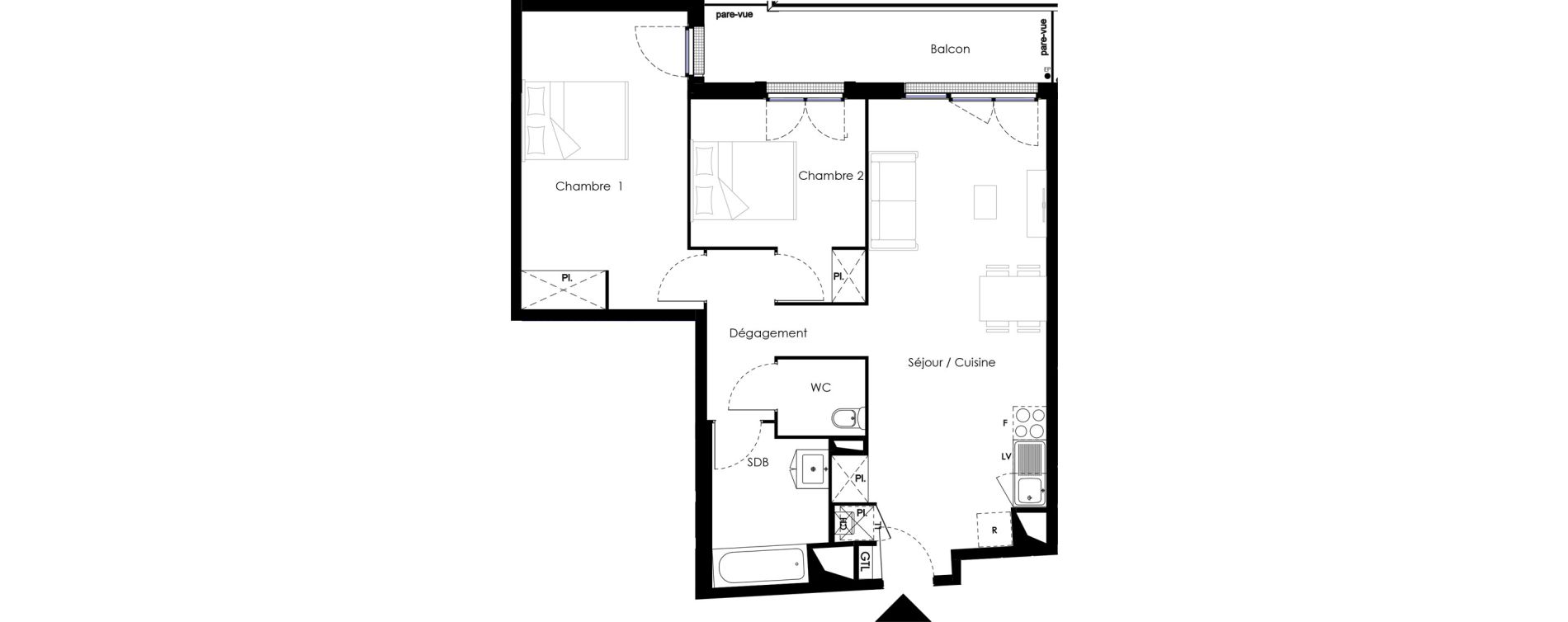 Appartement T3 de 66,33 m2 &agrave; Sartrouville Le fresnay vieux pays