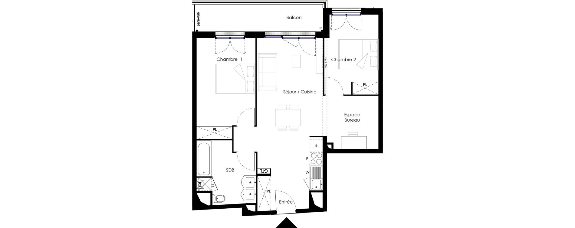 Appartement T3 de 62,23 m2 &agrave; Sartrouville Le fresnay vieux pays