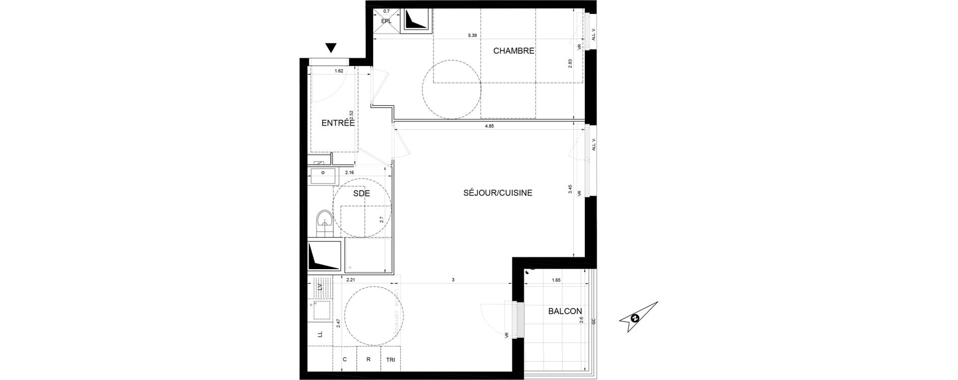 Appartement T2 de 55,05 m2 &agrave; Sartrouville Le fresnay vieux pays