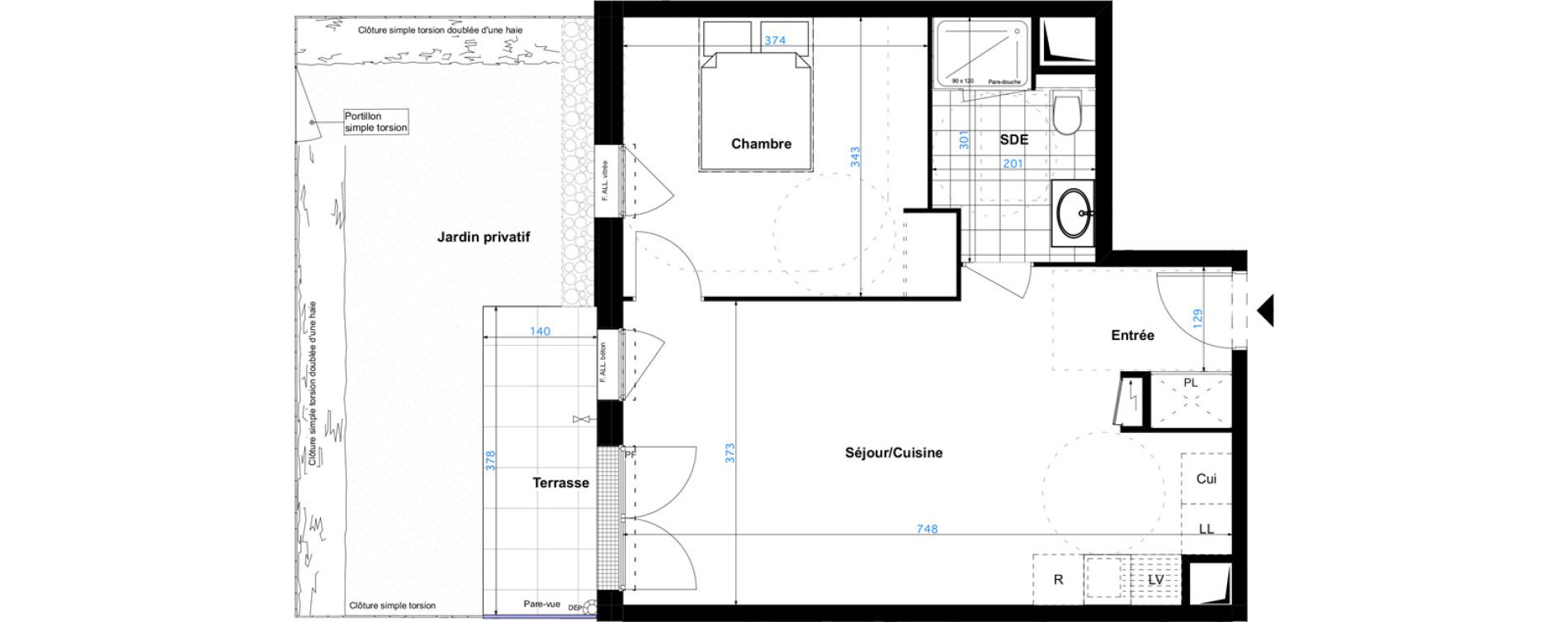 Appartement T2 de 47,05 m2 &agrave; Sartrouville Les champs thibaux