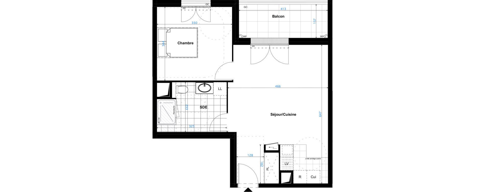 Appartement T2 de 47,05 m2 &agrave; Sartrouville Les champs thibaux