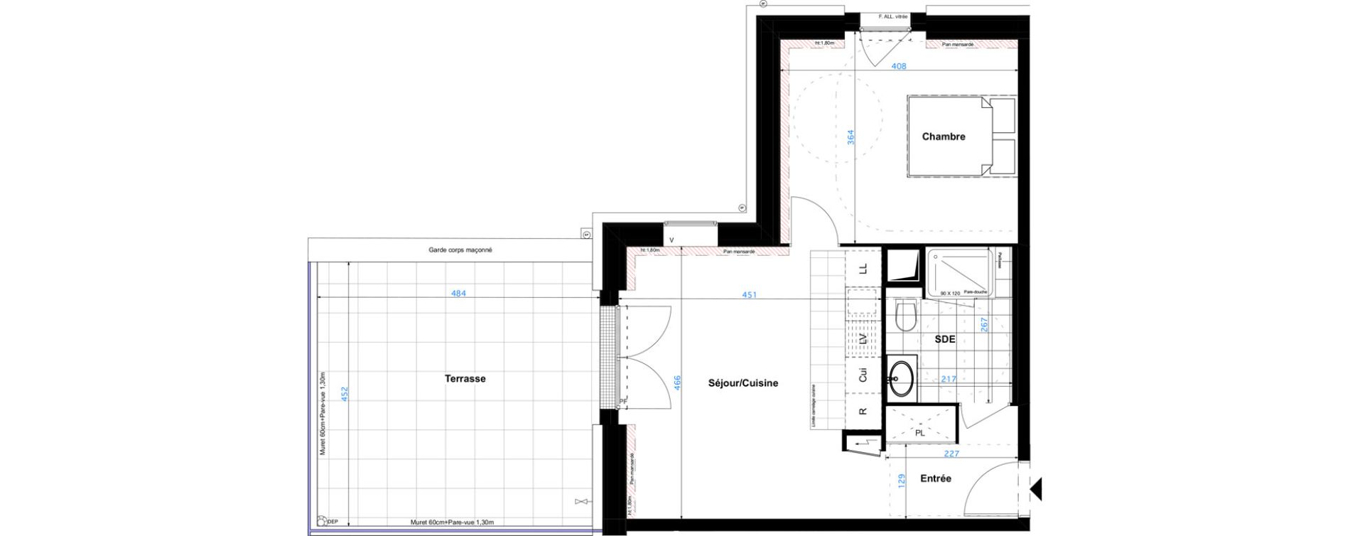 Appartement T2 de 48,20 m2 &agrave; Sartrouville Les champs thibaux