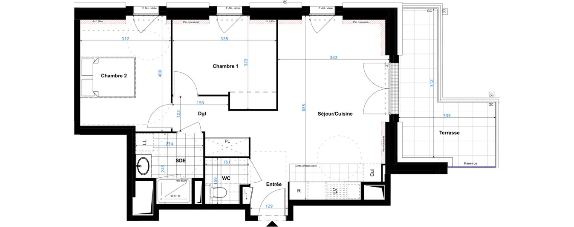 Appartement T3 de 60,85 m2 &agrave; Sartrouville Les champs thibaux