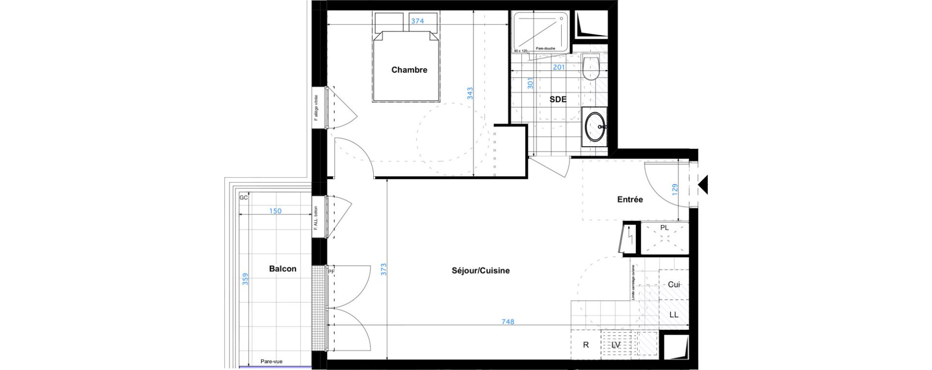 Appartement T2 de 47,05 m2 &agrave; Sartrouville Les champs thibaux