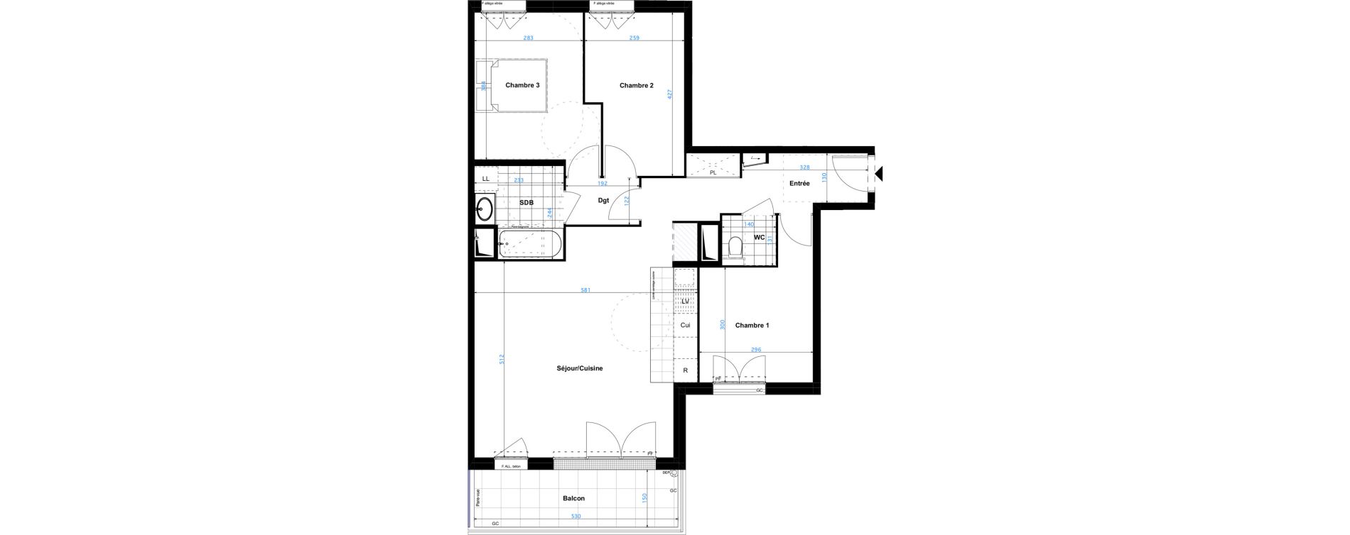 Appartement T4 de 81,70 m2 &agrave; Sartrouville Les champs thibaux