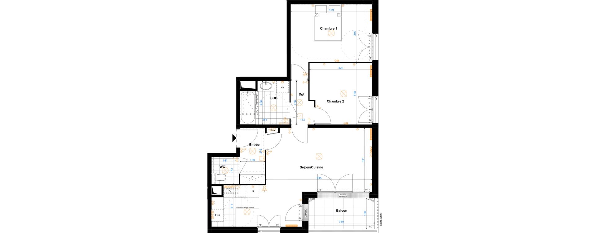 Appartement T3 de 63,45 m2 &agrave; Sartrouville Les champs thibaux