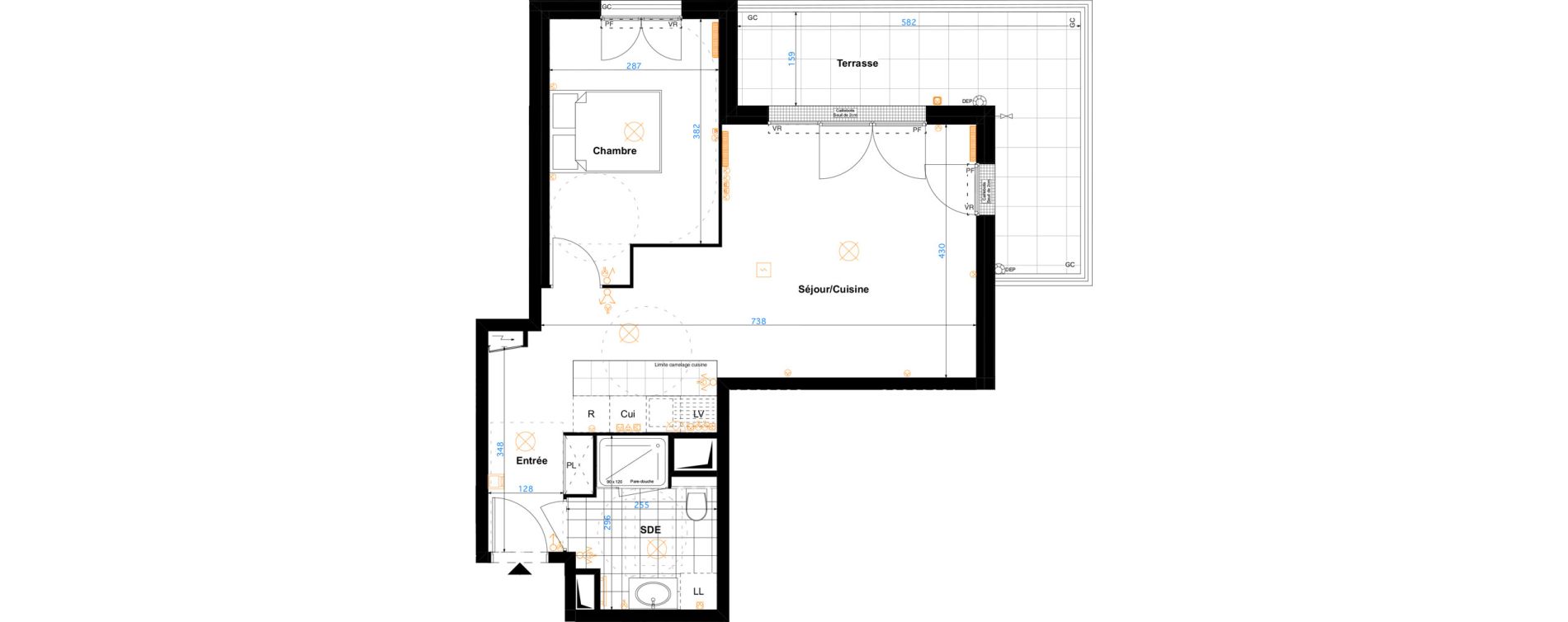 Appartement T2 de 49,45 m2 &agrave; Sartrouville Les champs thibaux