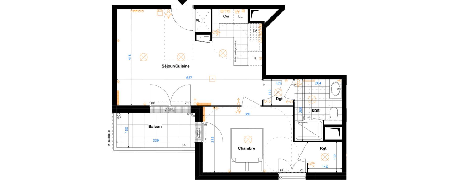 Appartement T2 de 45,50 m2 &agrave; Sartrouville Les champs thibaux