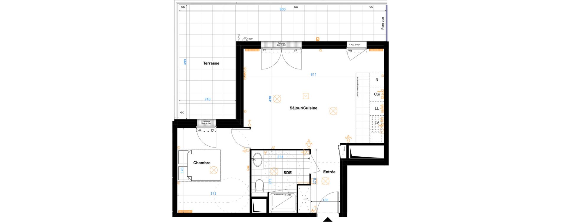 Appartement T2 de 47,45 m2 &agrave; Sartrouville Les champs thibaux