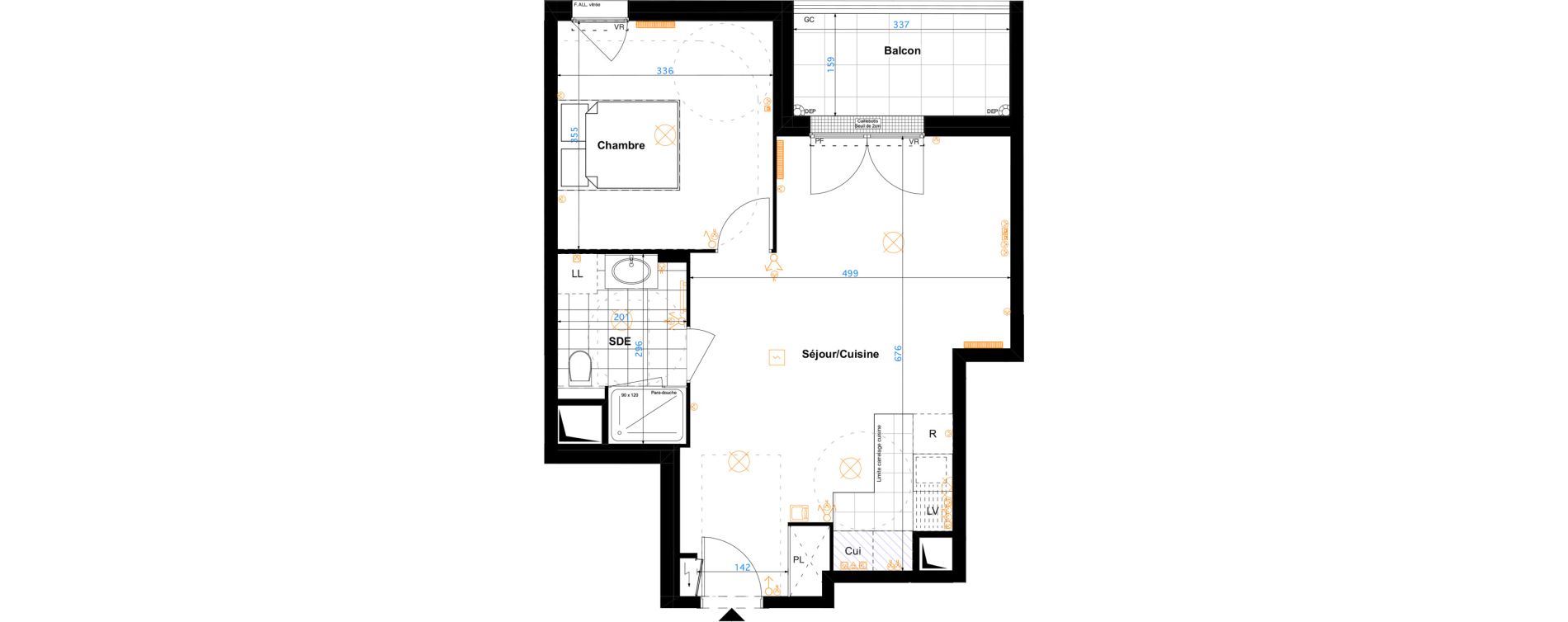 Appartement T2 de 45,90 m2 &agrave; Sartrouville Les champs thibaux