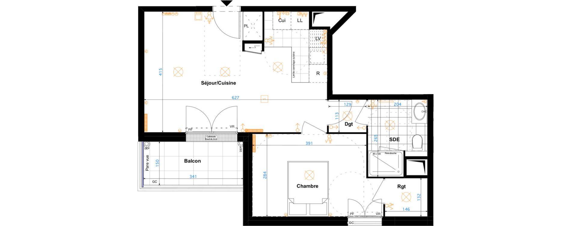 Appartement T2 de 45,50 m2 &agrave; Sartrouville Les champs thibaux