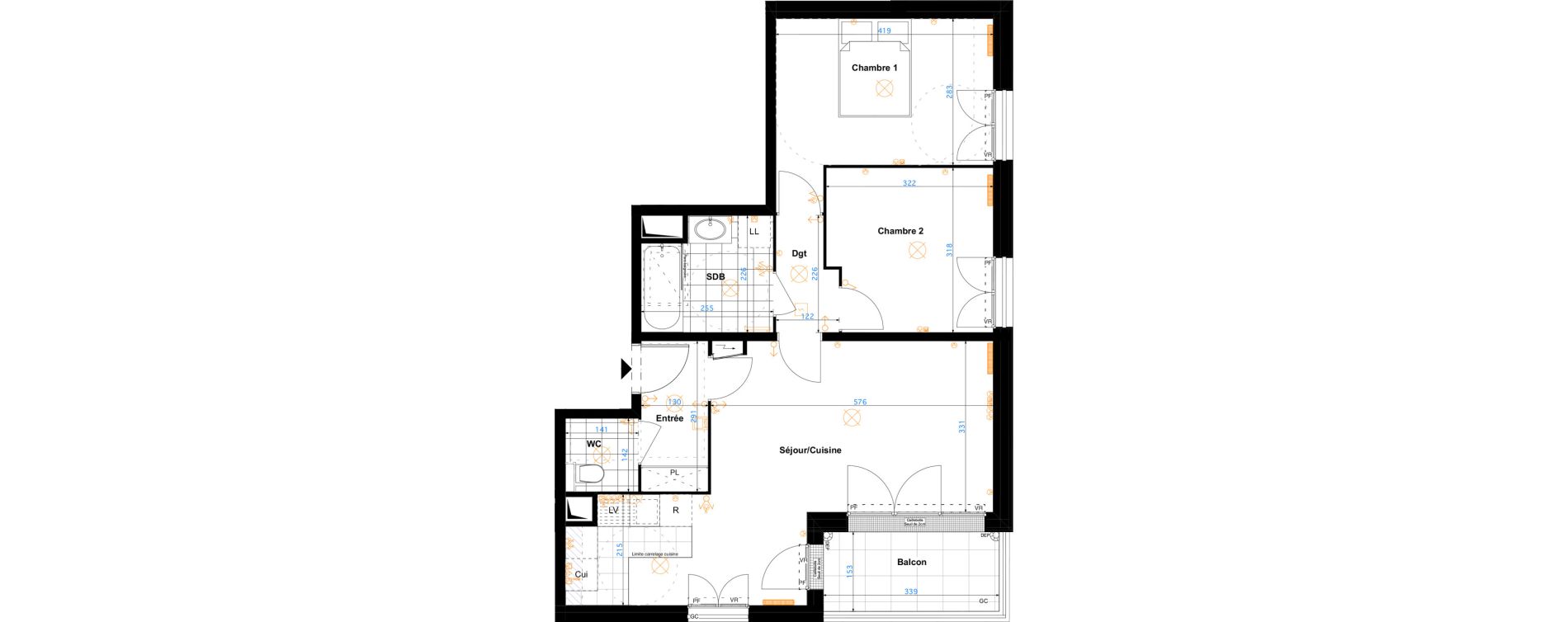 Appartement T3 de 62,85 m2 &agrave; Sartrouville Les champs thibaux