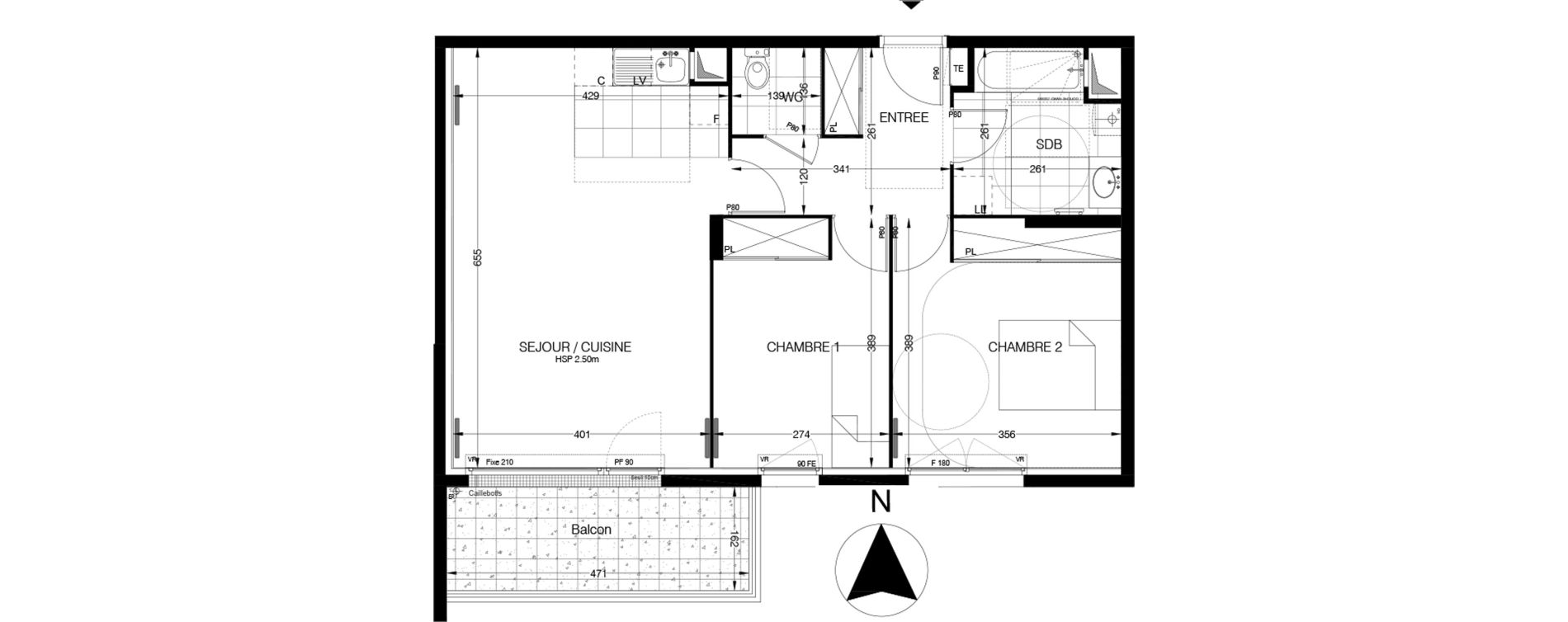 Appartement T3 de 65,65 m2 &agrave; Thiverval-Grignon Centre