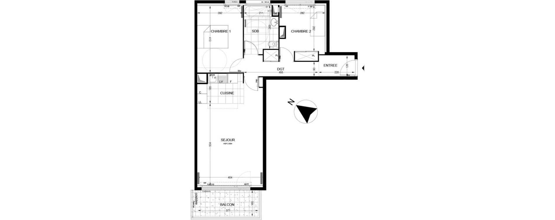 Appartement T3 de 60,76 m2 &agrave; Thiverval-Grignon Centre