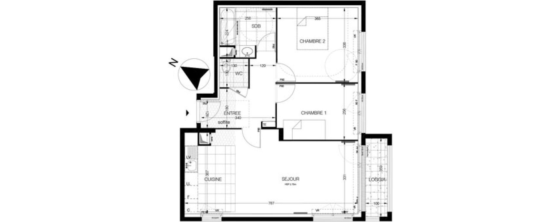 Appartement T3 de 63,49 m2 &agrave; Thiverval-Grignon Centre