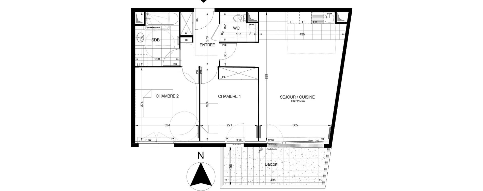 Appartement T3 de 64,83 m2 &agrave; Thiverval-Grignon Centre