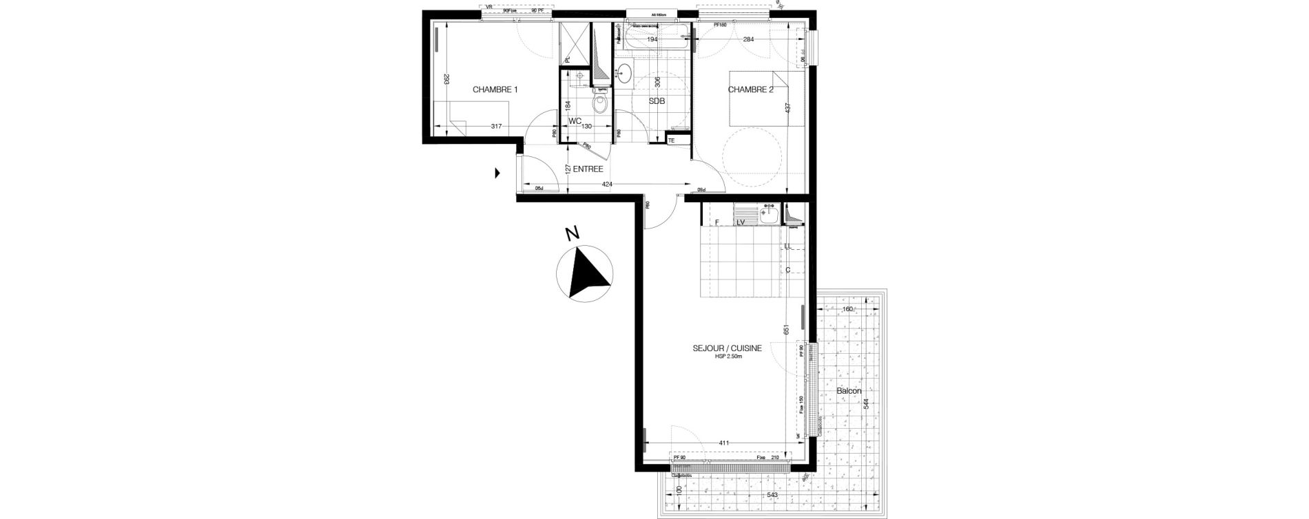 Appartement T3 de 62,70 m2 &agrave; Thiverval-Grignon Centre