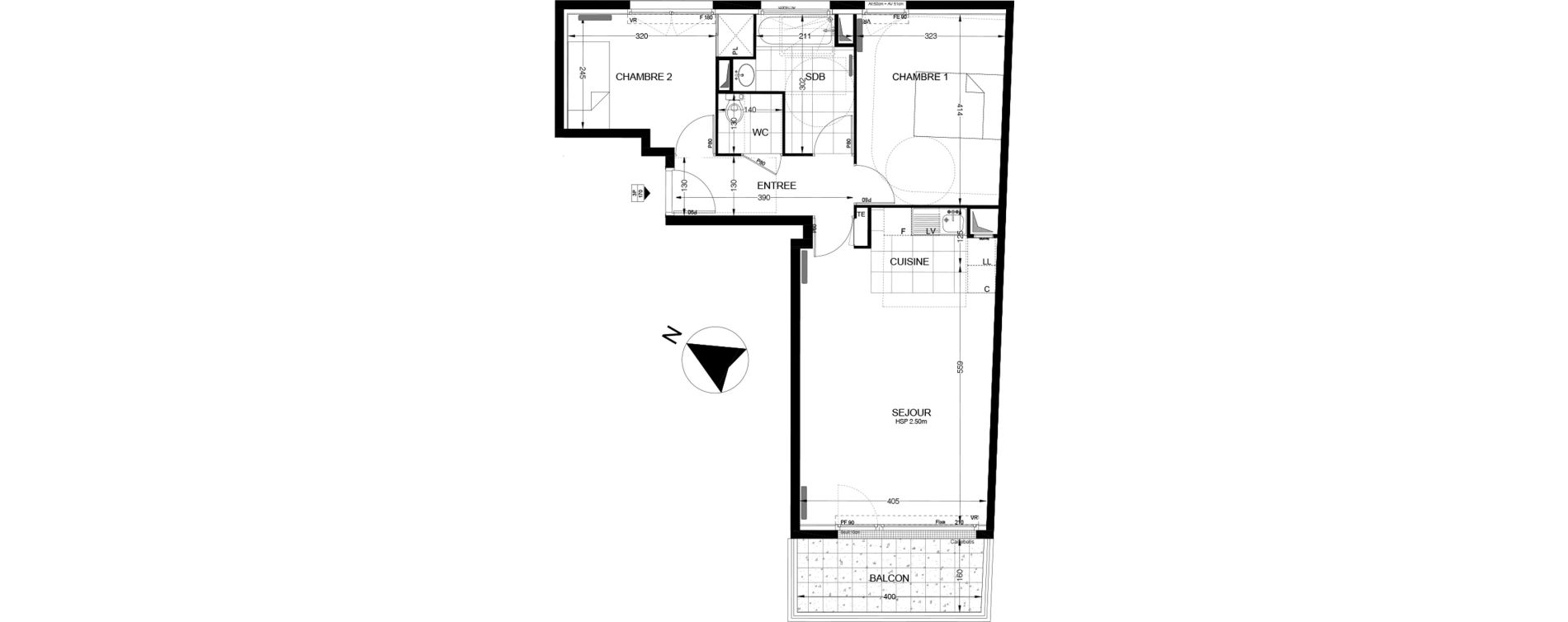 Appartement T3 de 62,60 m2 &agrave; Thiverval-Grignon Centre