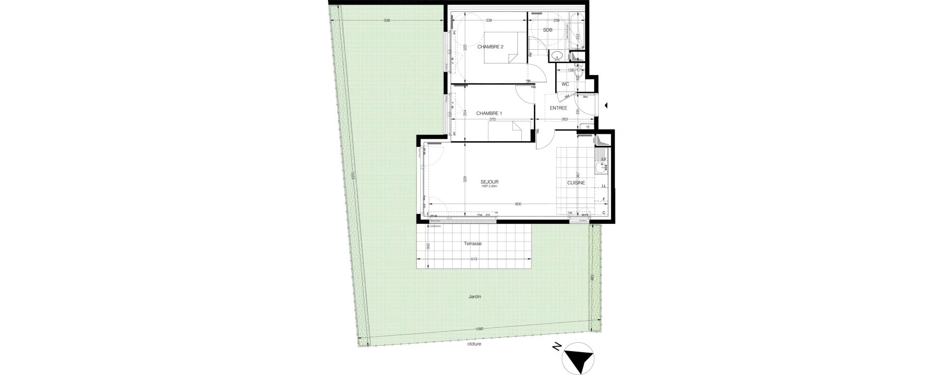Appartement T3 de 60,96 m2 &agrave; Thiverval-Grignon Centre