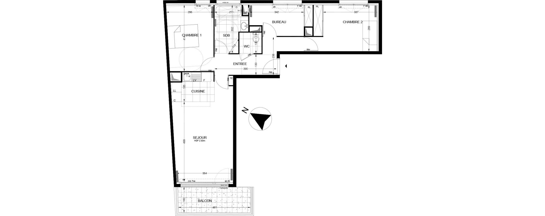 Appartement T3 de 70,04 m2 &agrave; Thiverval-Grignon Centre