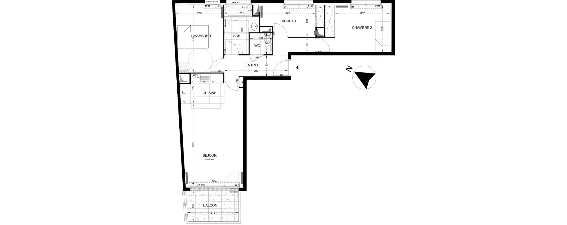 Appartement T3 de 70,10 m2 &agrave; Thiverval-Grignon Centre