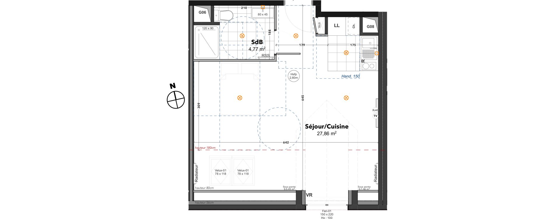Appartement T2 de 32,63 m2 &agrave; Thoiry Centre
