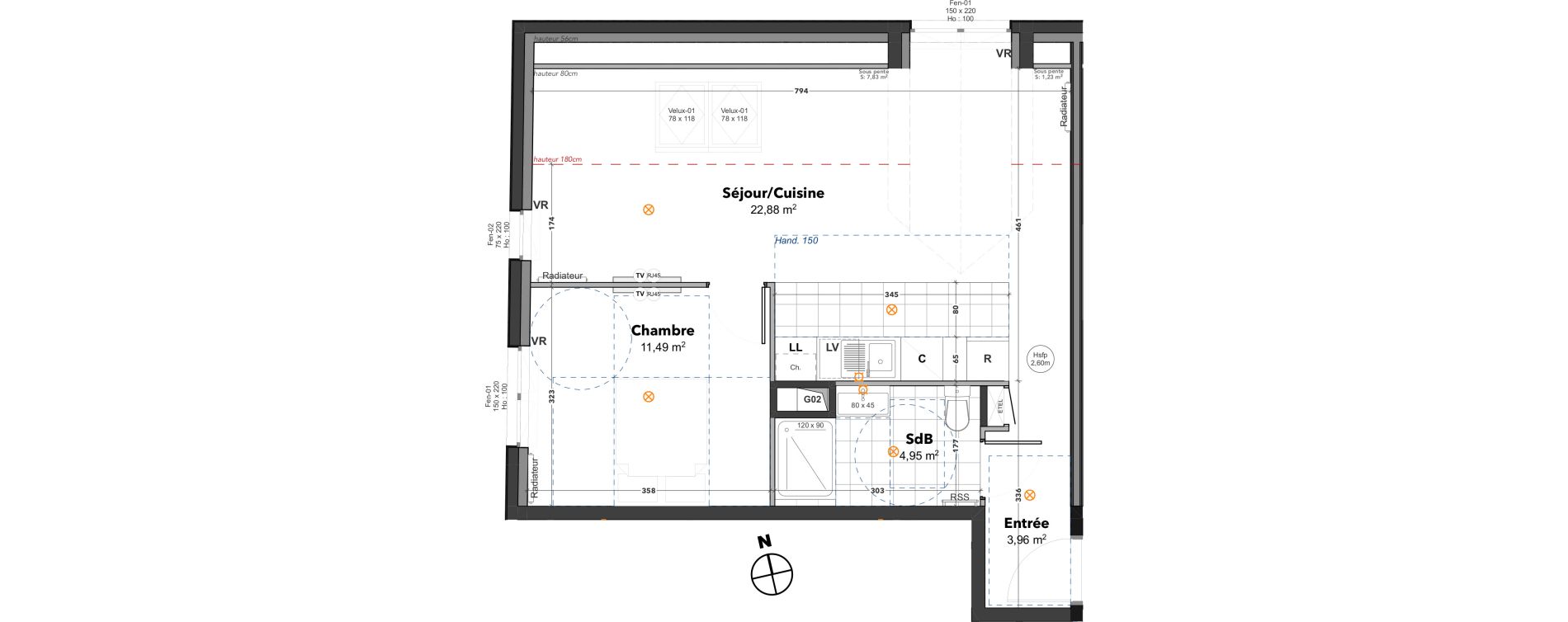 Appartement T2 de 43,28 m2 &agrave; Thoiry Centre