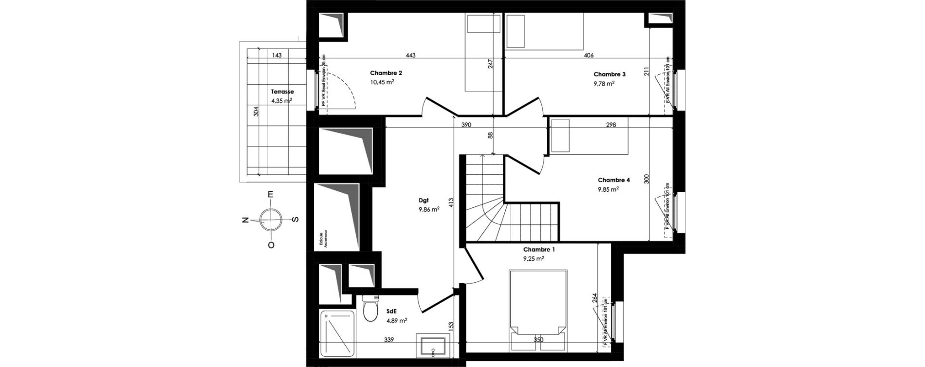 Appartement T5 de 93,22 m2 &agrave; Trappes Centre