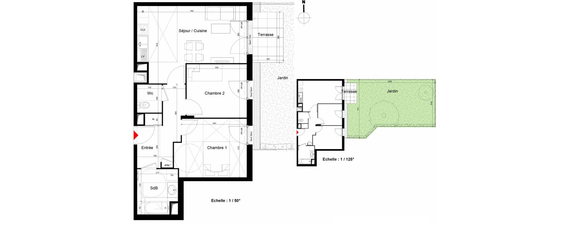 Appartement T3 de 54,73 m2 &agrave; Trappes Centre