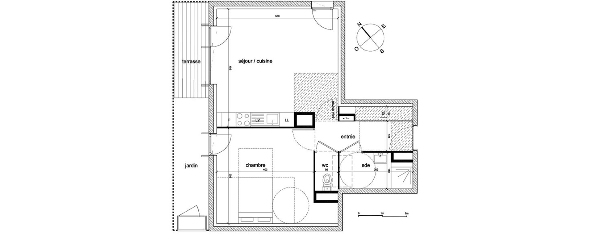 Appartement T2 de 52,40 m2 &agrave; Trappes Sand - pergaud - verlaine - aerostat