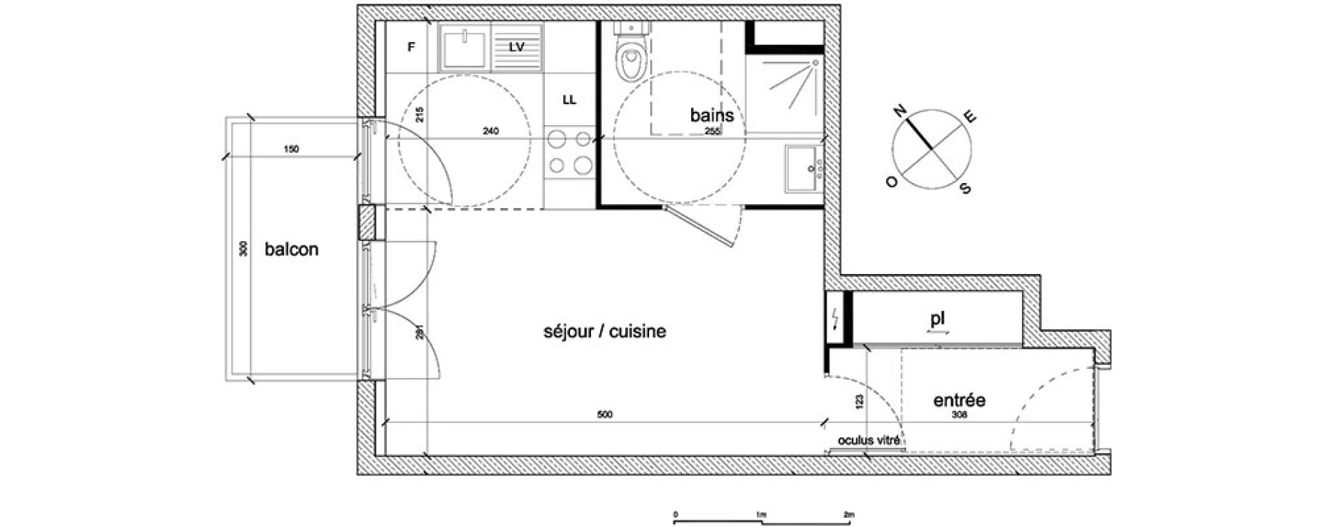 Appartement T1 de 29,21 m2 &agrave; Trappes Sand - pergaud - verlaine - aerostat