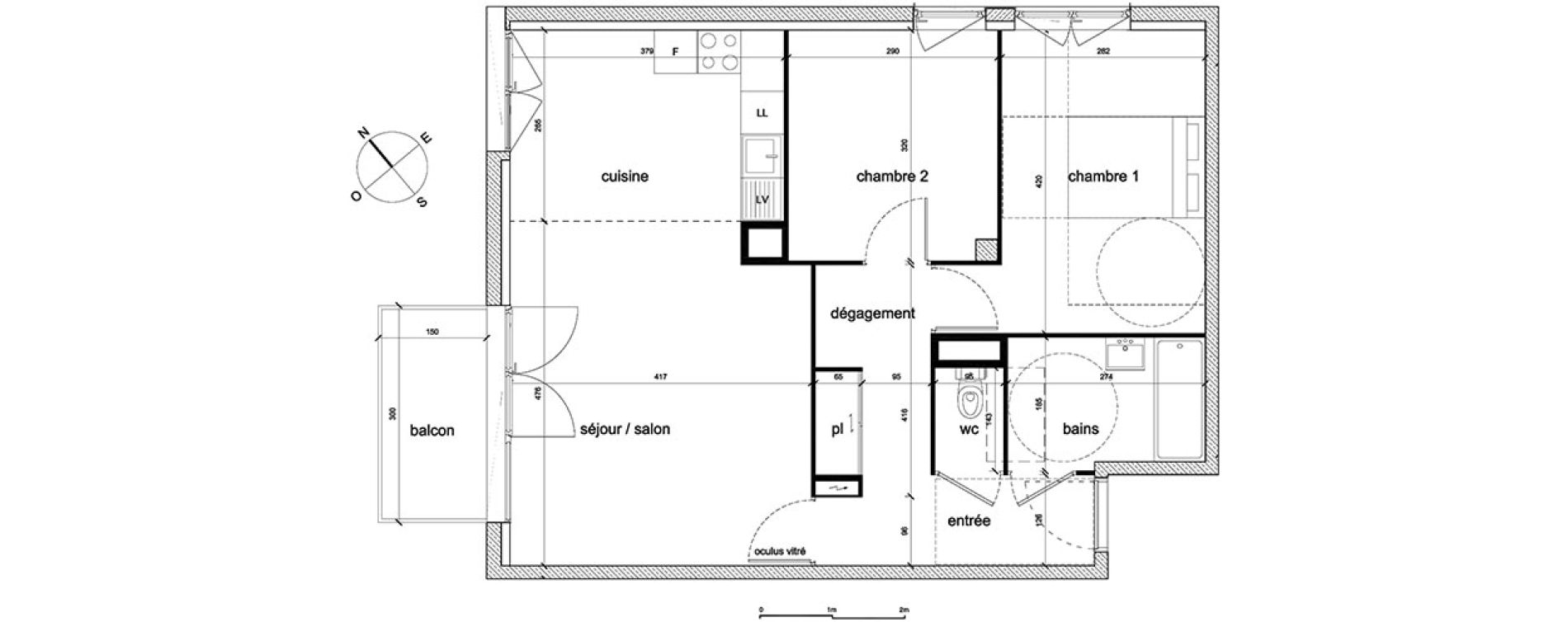 Appartement T3 de 66,70 m2 &agrave; Trappes Sand - pergaud - verlaine - aerostat